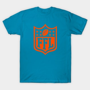 Fantasy Football Logo Miami Dolphins Colors Orange T-Shirt